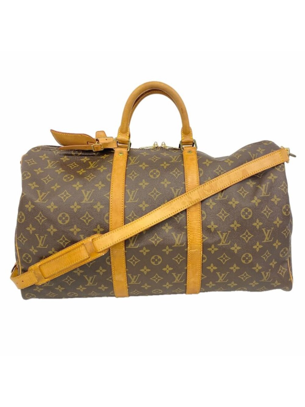 Louis Vuitton Boston Bag Monogram Keepall Bandouliere 50 Brown